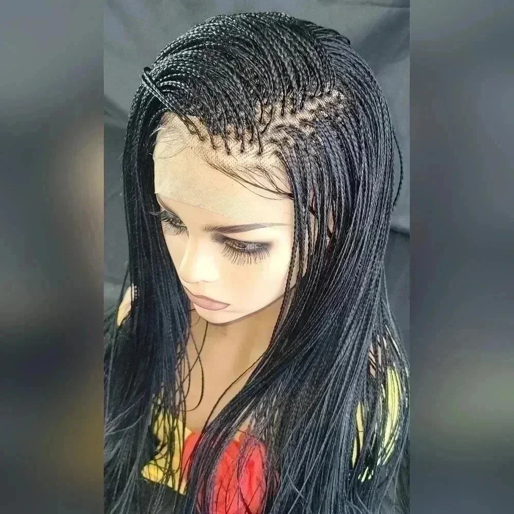 100% Handmade Micro Millions Braided wigs black wig,  NWT,  yassine - Picture 6 of 17